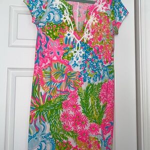 Lilly Pulitzer Pink and Green Floral Dress